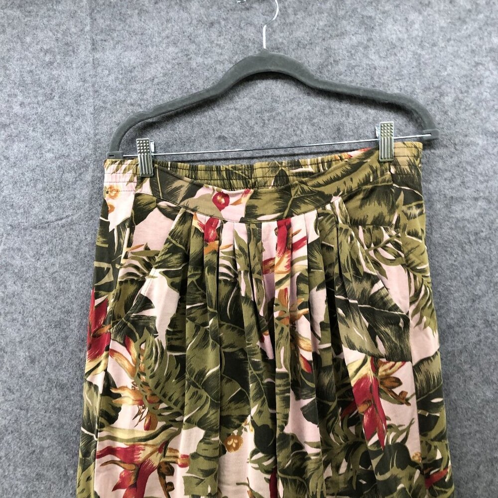 VTG Liz Claiborne‎ Hawaiian Pants Womens M High Waisted Pleated Crop Wide Leg - Picture 3 of 10